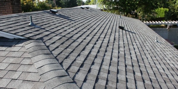 This is a picture of a sloped shingle roof replacement in fort lauderdale Florida, broward county.